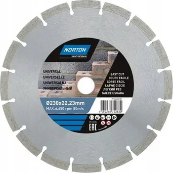 Řezný kotouč Diamantový kotouč Norton Universal 230x22,23 mm stříbrný