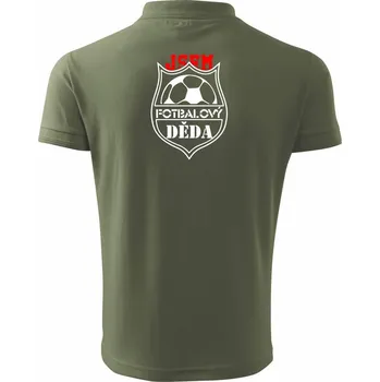 Pánská košile Jsem Fotbalový děda / fotbalová babička - Polokošile pánská Pique Polo 203 - 5XL ( Khaki )