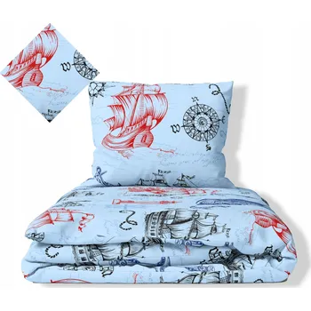 Povlečení Povlečení 140x200cm, 70x80cm, 140g/m2, 100% bavlna , baltská modrá