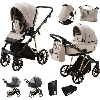 Kočárek ADAMEX Kočárek kombinovaný Belissa Special Edition Beige/Gold