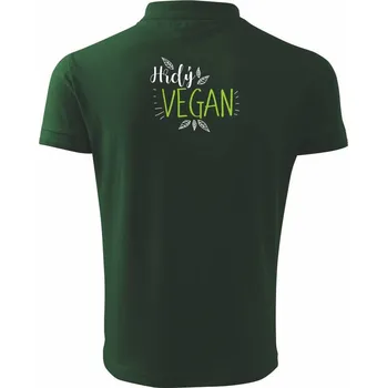 Pánská košile Hrdý vegan - Polokošile pánská Pique Polo 203 - 2XL ( Lahvově zelená )