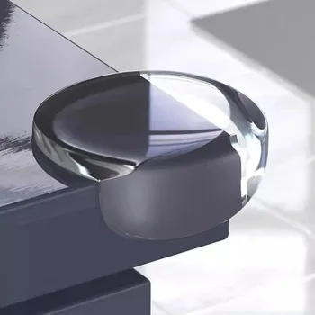Průhledné kulaté rohové chrániče nábytku z měkkého PVC o rozměrech 20 x 30 mm sada 4 kusy pro ochranu dětí před nárazy a úrazy