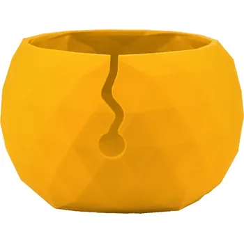 Organizér galanterie Pro Háčkování Miska na klubíčko LOW POLY, XL Mustard Field