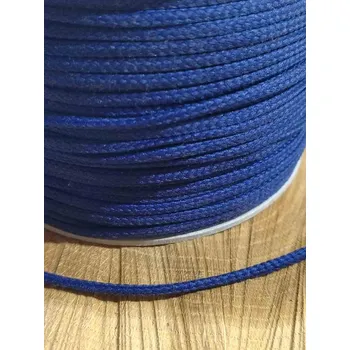 Oděvní šňůra PES Ø4 mm barva modrá tmavá