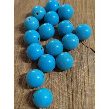Korálek Minerální korálky Howlit, imitace Tyrkysu Ø12 mm