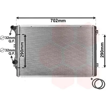 Chladič motoru Chladič, chlazení motoru VAN WEZEL 58002207
