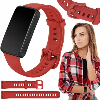 Řemínek na hodinky Řemínek ChronSmarta pro Huawei 16mm červený