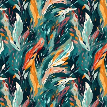 Úplet Abstrakce listy (E) (Top kvalitní úplet Bella digitisk)