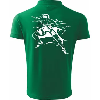 Pánská košile Climbing man - Polokošile pánská Pique Polo 203 - 4XL ( Středně zelená )