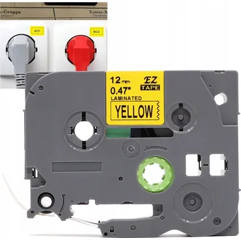 Pásek do tiskárny PÁSKA DO BROTHER P-Touch TZ631 TZe-631 ŽLUTÁ 12mm TZ-631 TZe631