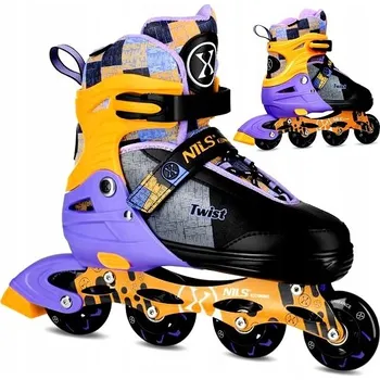 Kolečkové brusle Brusle 2v1 Kolečkové Brusle Pánské Nastavitelné Gumové ABEC-7 vel. 35-38 SOLID