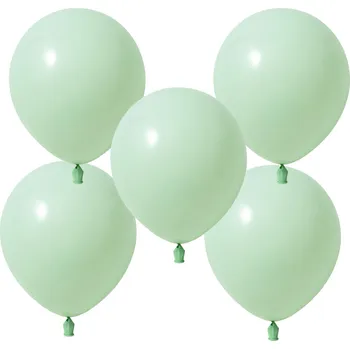 Balónek 5 kusů Balónky 12 palců 30 cm PASTELOVĚ ZELENÝ pro helium nebo vzduch