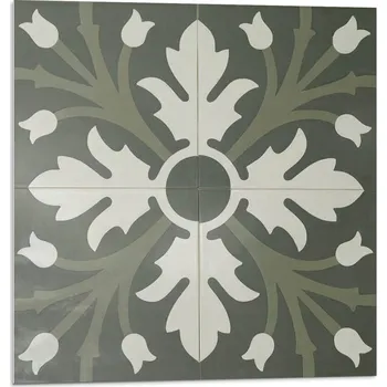 Dlažba Samolepicí vinylové obklady / dlaždice - Rostlinný vzor na dlaždicích 9x30x30 cm