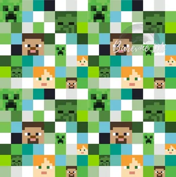Úplet Minecraft kostičky (E) (Top kvalitní úplet Bella digitisk)