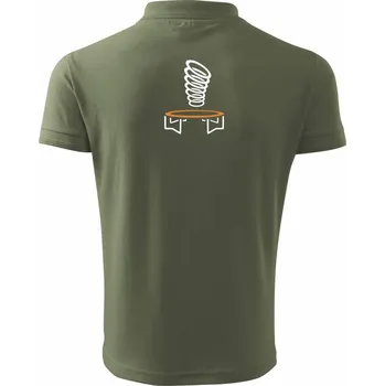 Pánská košile Trampolínky pružina - Polokošile pánská Pique Polo 203 - 2XL ( Khaki )