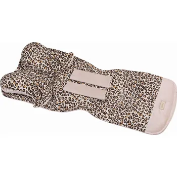 Příslušenství pro přepravu dětí Oboustranná vložka do kočárku s polštářkem, panterka béžová VELVET