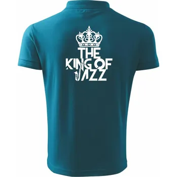 Pánská košile King of Jazz - Polokošile pánská Pique Polo 203 - S ( Tmavý tyrkys )