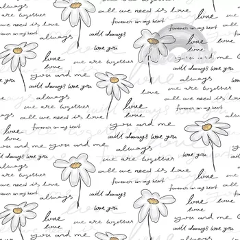 Úplet, Písmo, květy na bílé (E) (Top kvalitní úplet Bella digitisk)