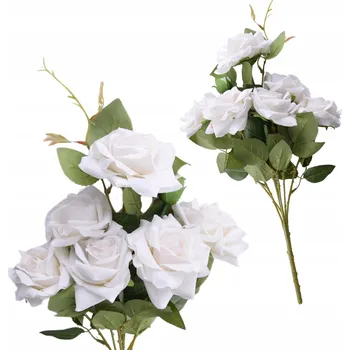 umělá květina KYTICE RŮŽÍ RŮŽE VĚTVIČKY UMĚLÉ KVĚTY BÍLÉ RŮŽIČKY
