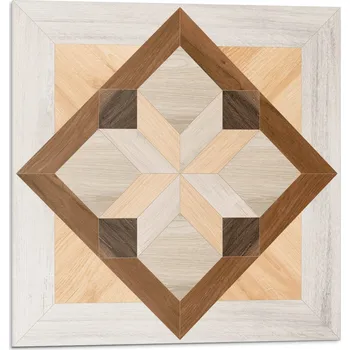 Dlažba Vinylové dlaždice s motivem do kuchyně, geometrický vzor ve čtverci 20x20x20 cm