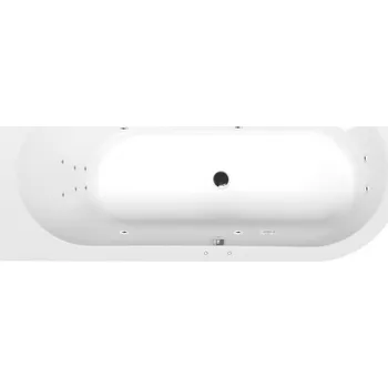 Vana ASTRA L hydromasážní vana, 165x80x48cm, Attraction Hydro, chrom