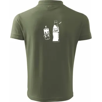 Pánská košile Smutná cukřenka - Polokošile pánská Pique Polo 203 - 4XL ( Khaki )