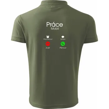 Pánská košile Práce volá - Polokošile pánská Pique Polo 203 - L ( Khaki )