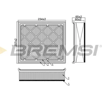 Vzduchový filtr Vzduchový filtr BREMSI FA1182