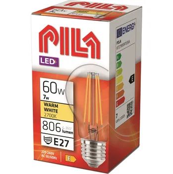 Žárovka LED žárovka A60 E27 7W (ekvivalent 60W) 2700K filament pila