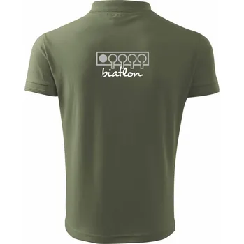 Pánská košile Biathlon terče - Polokošile pánská Pique Polo 203 - 5XL ( Khaki )