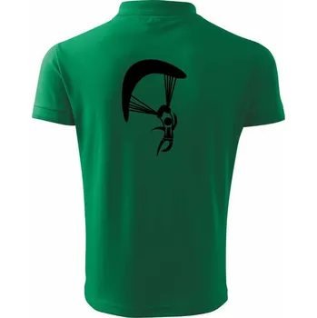 Pánská košile Paragliding panáček ikona - Polokošile pánská Pique Polo 203 - 3XL ( Středně zelená )