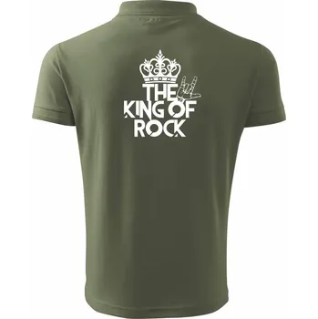 Pánská košile King of rock - Polokošile pánská Pique Polo 203 - 4XL ( Khaki )