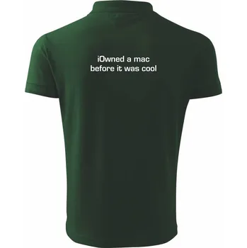 Pánská košile iOwned a mac before it was cool - Polokošile pánská Pique Polo 203 - 5XL ( Lahvově zelená )