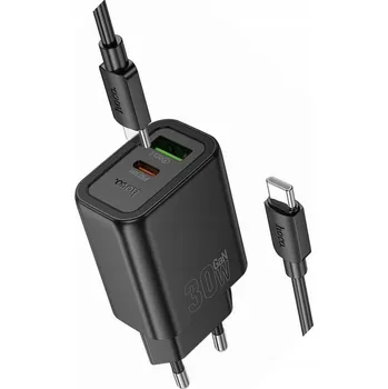 Rychlá USB-C GaN 30W nabíječka s kabelem pro Oppo A54 5G