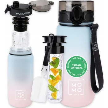 Láhev Láhev Momo Way - modro-růžová 600ml 1 Ks.