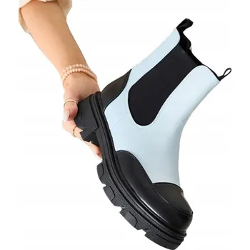 Dámská zimní obuv MODRÉ DÁMSKÉ KOTNÍKOVÉ BOTY USERRUS 39