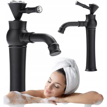 Vodovodní baterie Stojánková umyvadlová baterie Silla RETRO černá