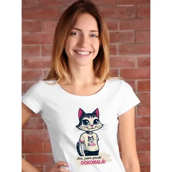 Dámské tričko Dámské tričko - Jsem prostě dokonalá Barva: Černá, Velikost: 2XL