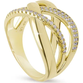 Prsten Pozlacený prstýnek vlnky 0495 Velikost prstenu - obvod: 54 mm