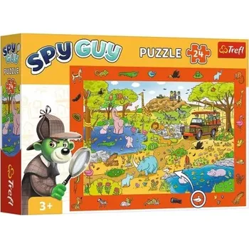 Puzzle TREFL s hledáním obrázků Spy Guy Safari 24 dílků