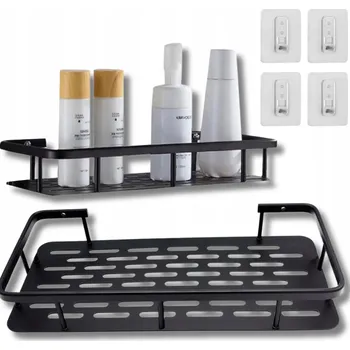 Koupelnový nábytek 2 X ZÁVĚSNÁ POLICE DO KOUPELNY POD SPRCHU SAMOLEPICÍ BEZ VRTÁNÍ LOFT