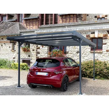 Přístřešek na auto Trigano Single - přístřešek pro jedno auto 297x494x227 cm Antracit