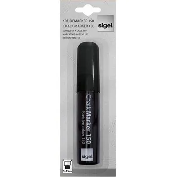 Křídový popisovač, černá, tekutý, SIGEL