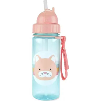 Kojenecká láhev SKIP HOP Zoo Hrnek s brčkem PP bez PVC a BPA Kočička 12m+ (9Q336810)
