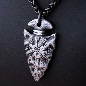 Náhrdelník Ocelový náhrdelník - Odinovo Kopí / Vegvisir Symbol (2020)