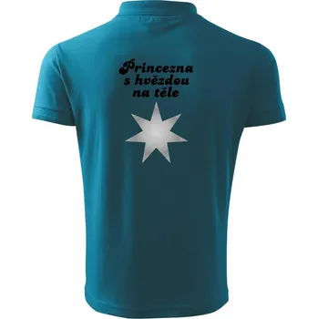 Pánská košile Princezna s hvězdou na těle - Polokošile pánská Pique Polo 203 - 4XL ( Tmavý tyrkys )