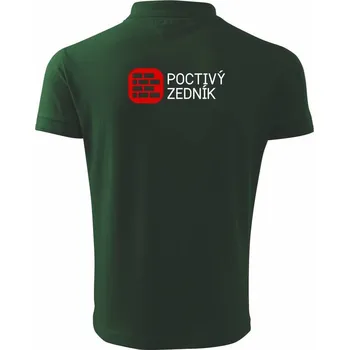 Pánská košile Poctivý Zedník - Polokošile pánská Pique Polo 203 - 5XL ( Lahvově zelená )