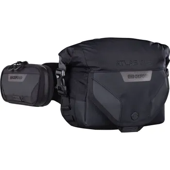 Zavazadlo na motocykl ledvinka ATLAS W-3 s přídavnou kapsičkou ATLAS, OXFORD (černá)