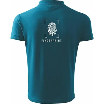 Pánská košile Badminton Fingerprint - Polokošile pánská Pique Polo 203 - 4XL ( Tmavý tyrkys )
