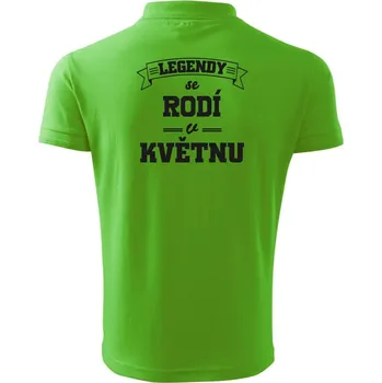 Pánská košile Legendy se rodí v květnu - Polokošile pánská Pique Polo 203 - S ( Apple Green )